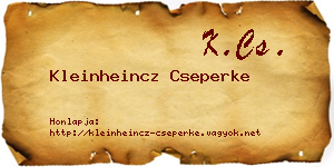 Kleinheincz Cseperke névjegykártya